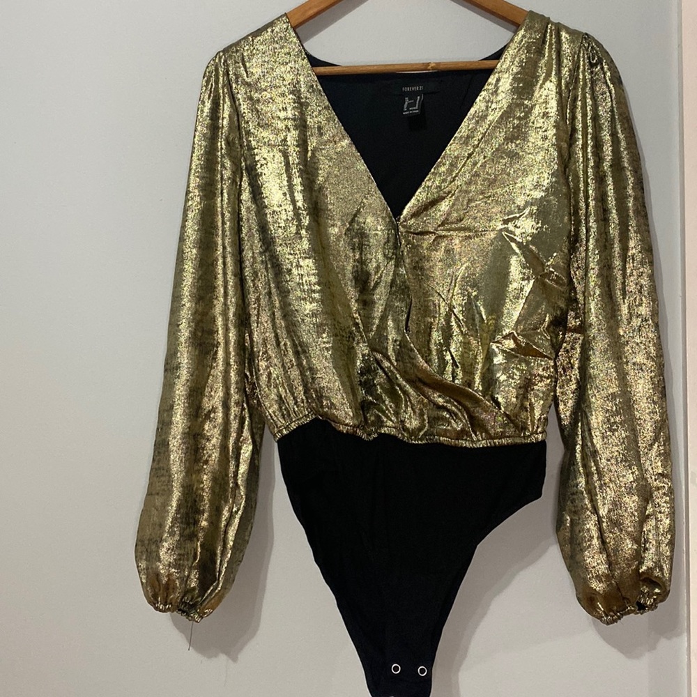 Forever 21 Gold Bodysuit